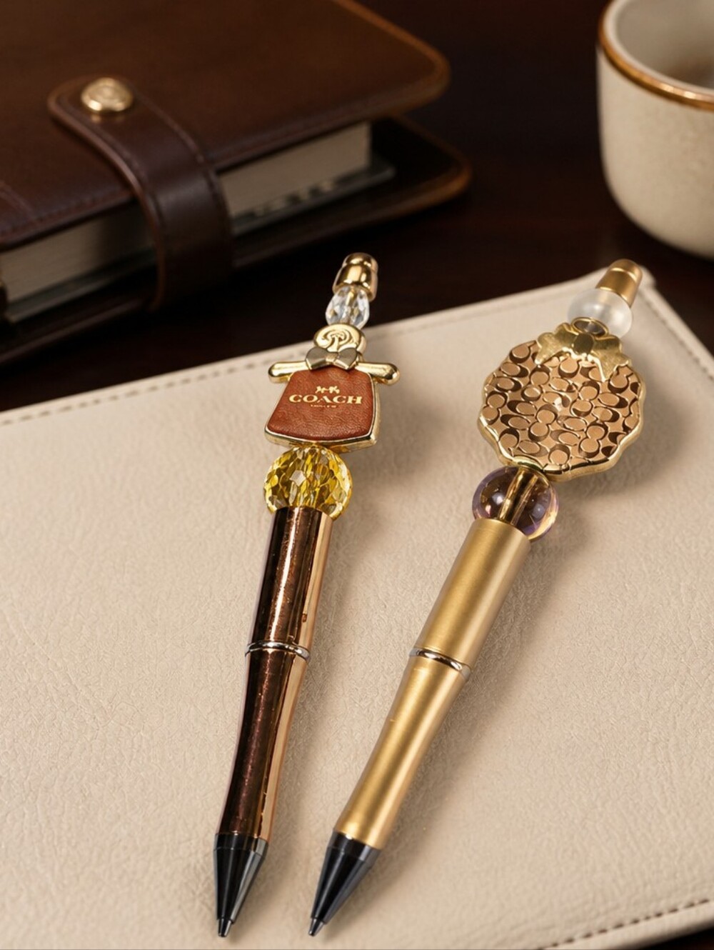 x2 Handmade Beaded Pens